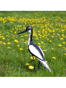 Avocette blanche en métal  recyclé