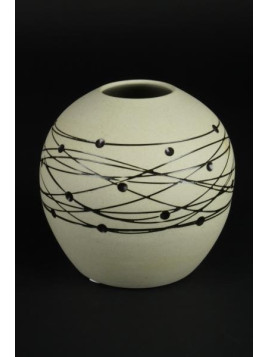 Vase boule en céramique naturelle 6251